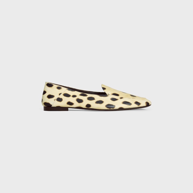 aura - mocassino slip-on in pelle di agnello stampa leopardata