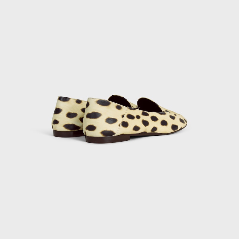 aura - mocassino slip-on in pelle di agnello stampa leopardata