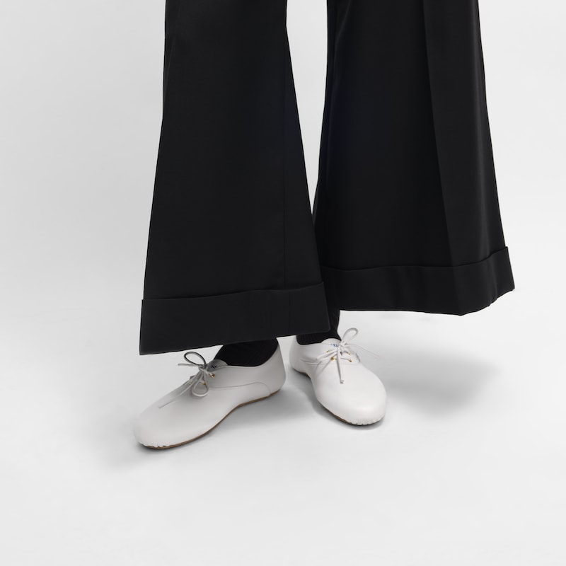 ballet - scarpa allacciata in pelle di agnello