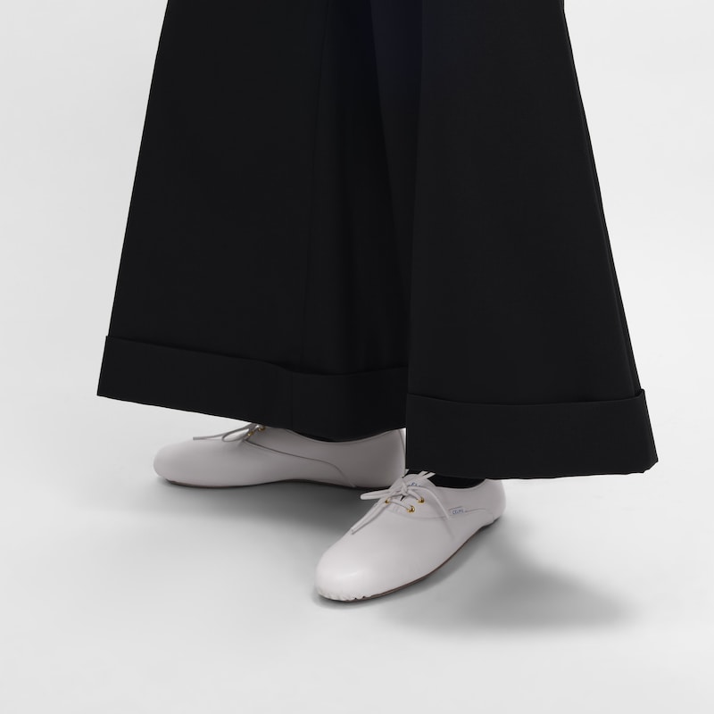 ballet - scarpa allacciata in pelle di agnello
