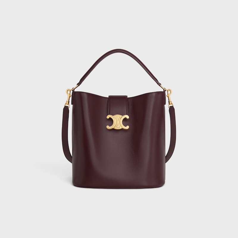 borsa a secchiello media louise in pelle di vitello liscia