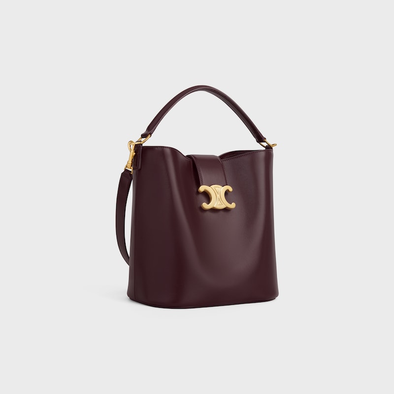borsa a secchiello media louise in pelle di vitello liscia