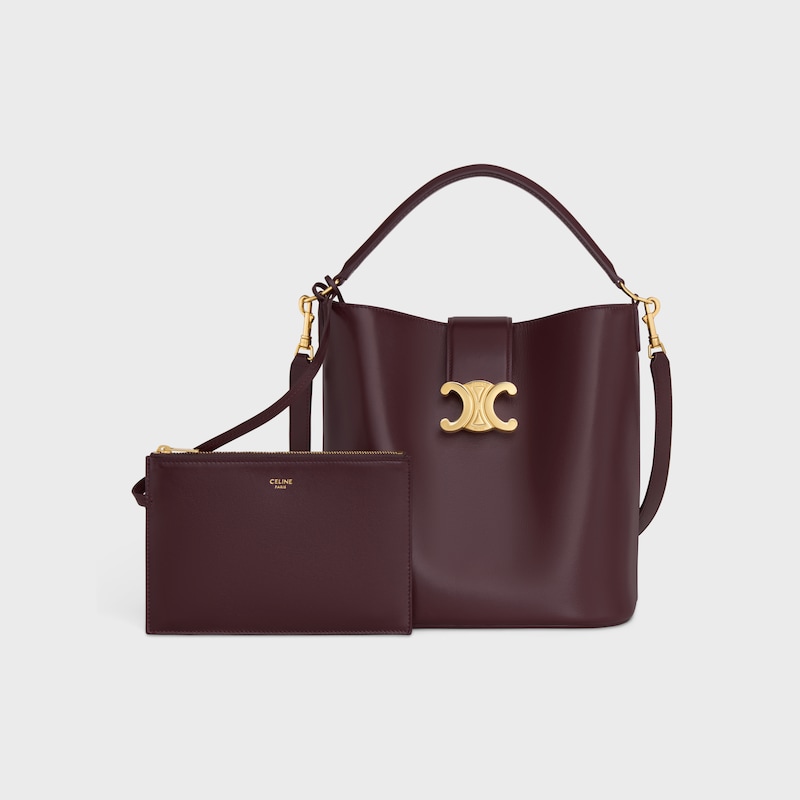 borsa a secchiello media louise in pelle di vitello liscia