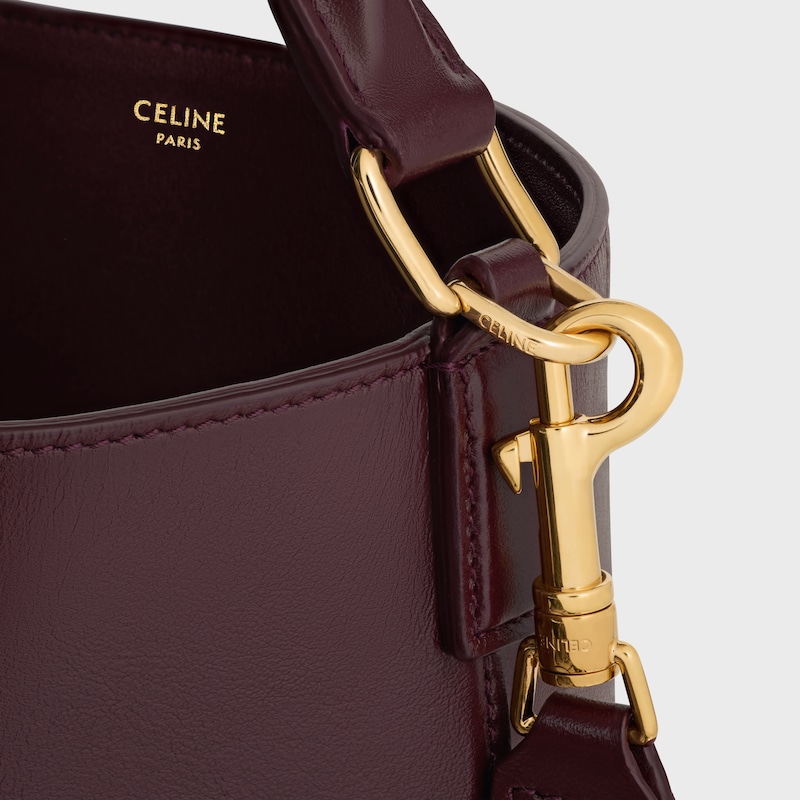 borsa a secchiello media louise in pelle di vitello liscia