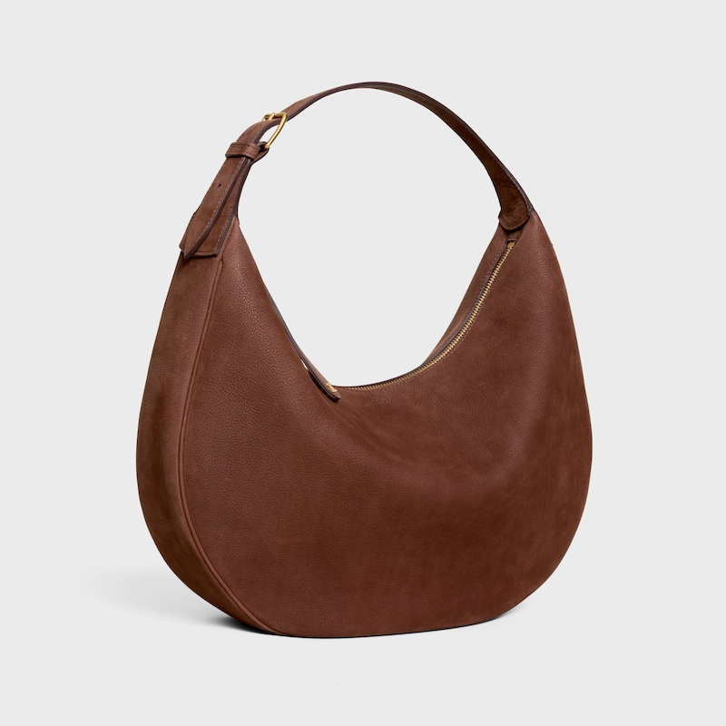 borsa celine lulu grande in pelle di vitello nabuk martellata
