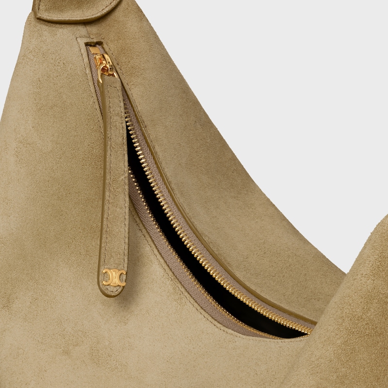 borsa celine lulu grande in pelle di vitello scamosciata