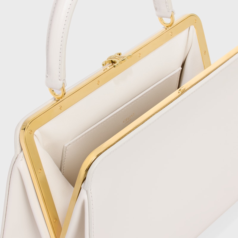borsa celine antoinette media in pelle di vitello naturale satinata