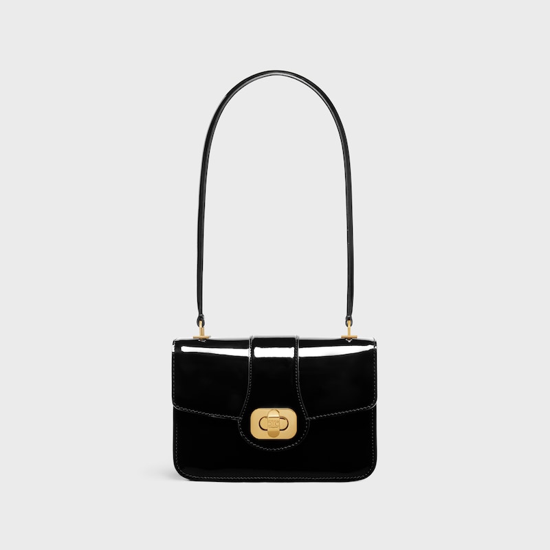 borsa celine josephine per ragazzi in pelle di vitello verniciata