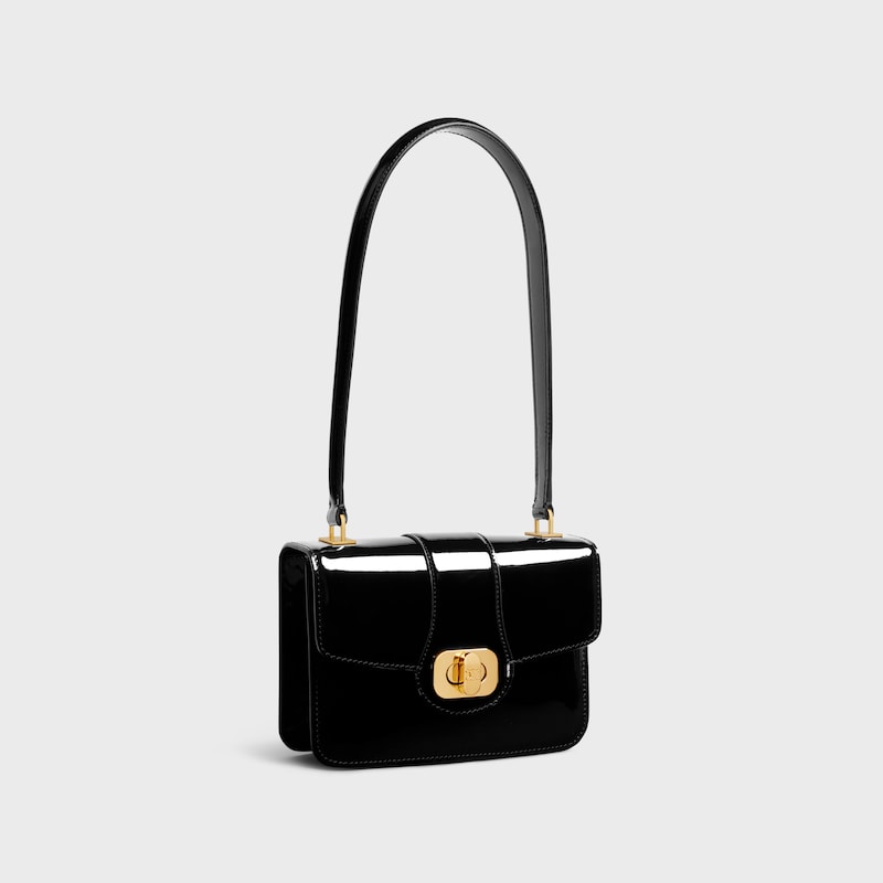 borsa celine josephine per ragazzi in pelle di vitello verniciata