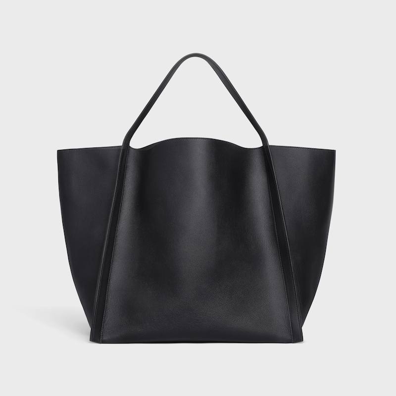 borsa cubo media in morbida pelle di vitello