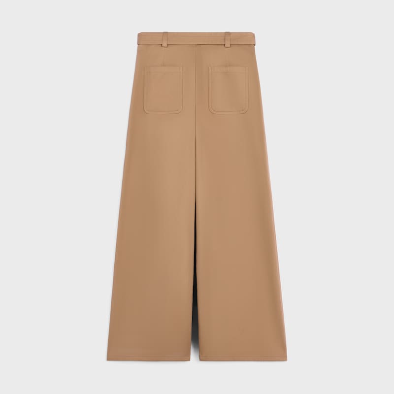 pantaloni taillat in twill di cotone