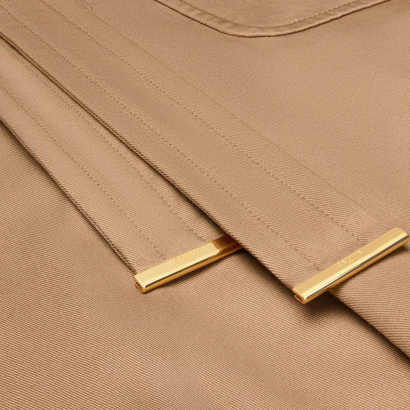 pantaloni taillat in twill di cotone