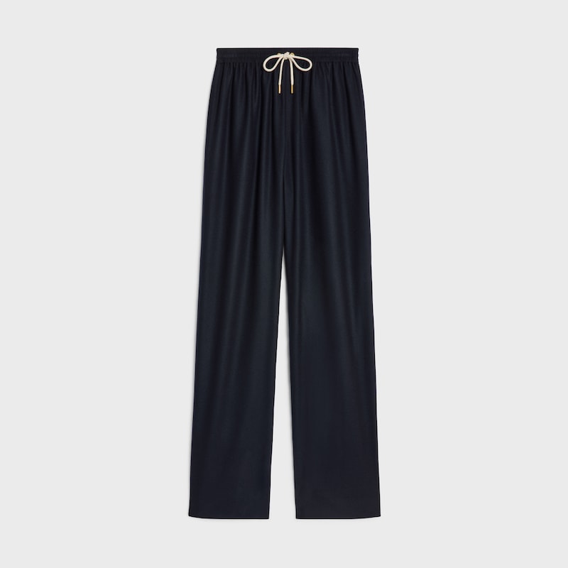 pantaloni da jogging dritti in flanella di cashmere