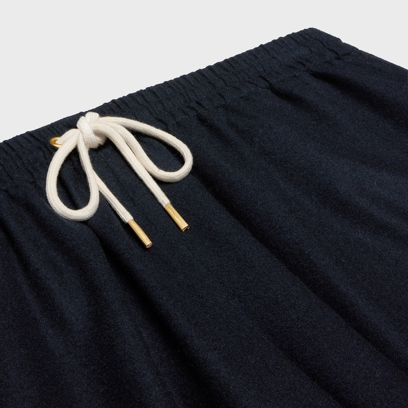 pantaloni da jogging dritti in flanella di cashmere
