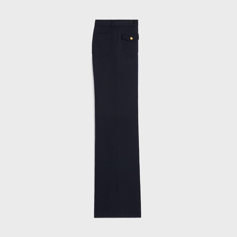 pantaloni in lana diagonale