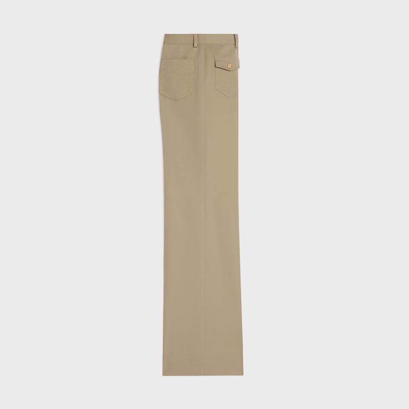 pantaloni in gabardine di cotone