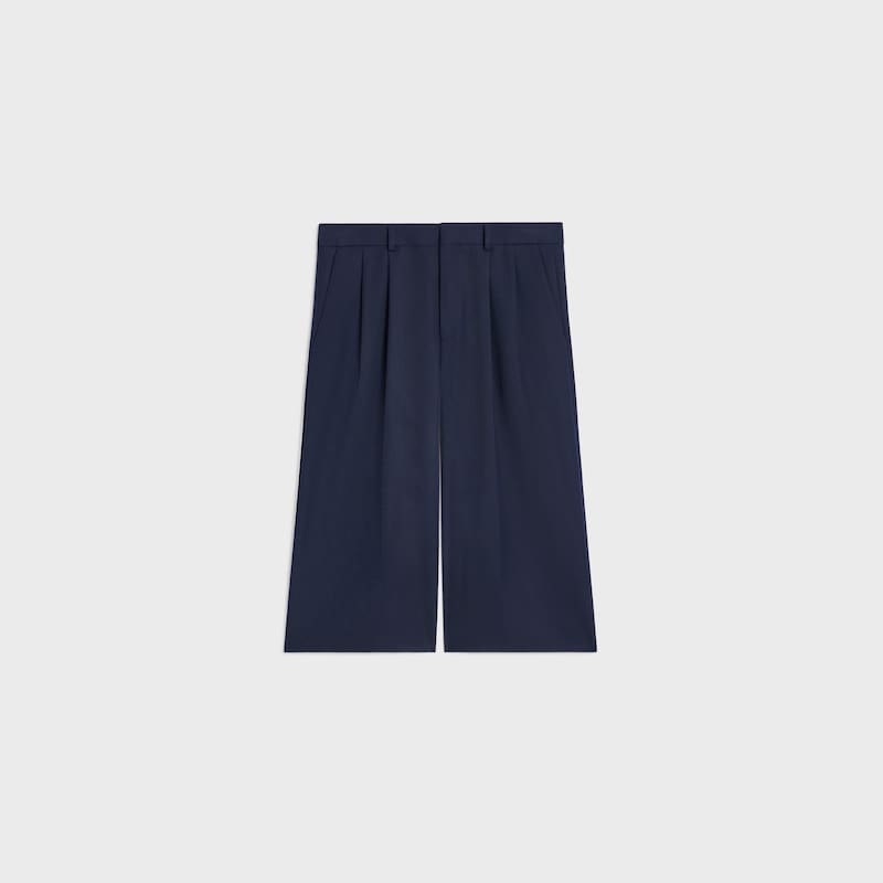 bermuda in gabardine di cotone e lana