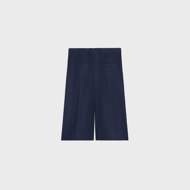 bermuda in gabardine di cotone e lana