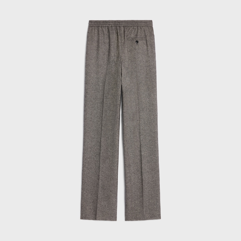 pantaloni con coulisse in flanella di cashmere
