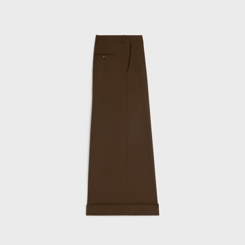 pantaloni docks in gabardine di lana elasticizzata