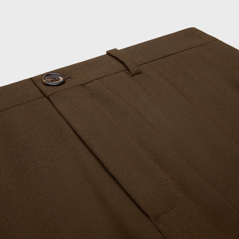 pantaloni docks in gabardine di lana elasticizzata