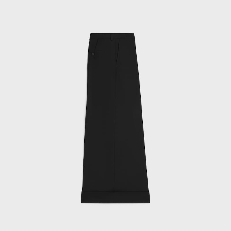 pantaloni docks in gabardine di lana