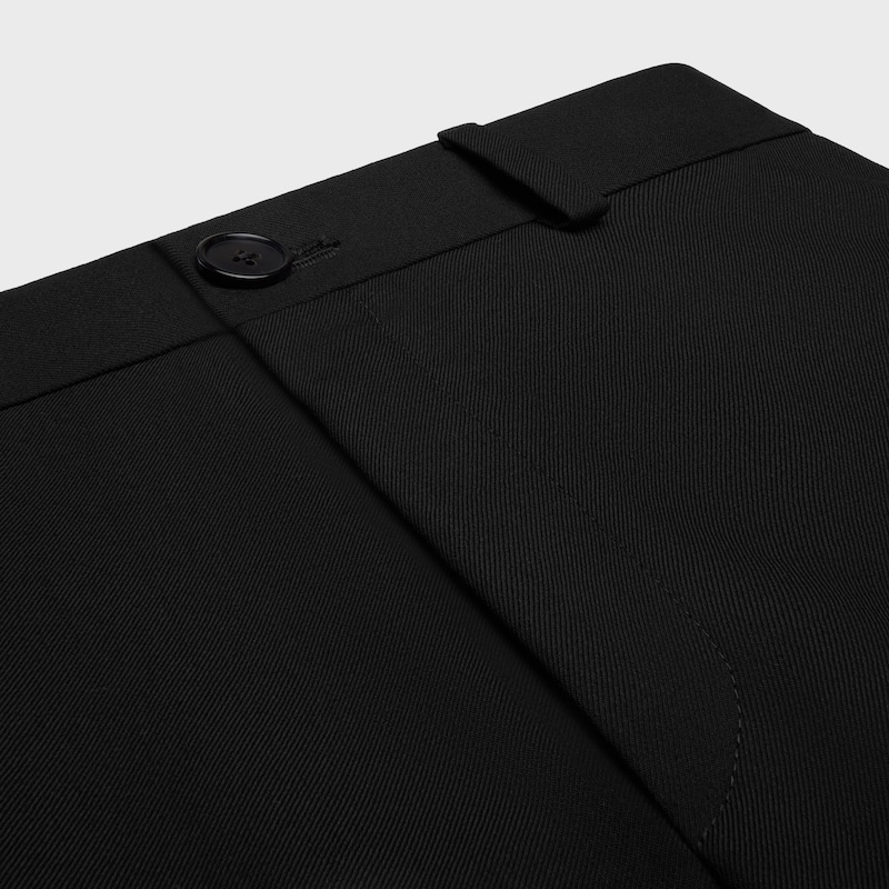 pantaloni docks in gabardine di lana