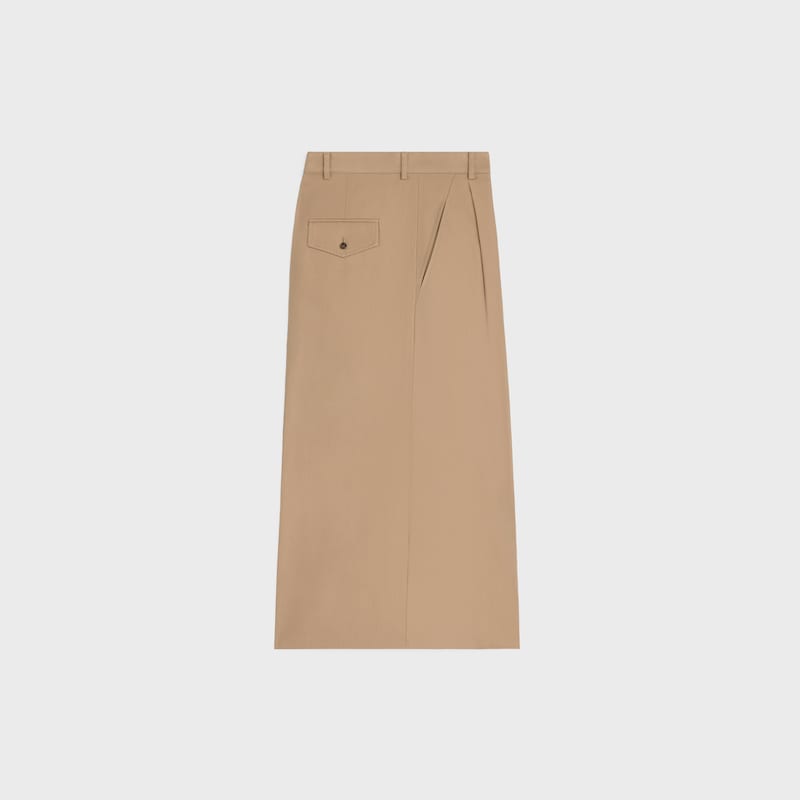 pantaloni cropped montauk in gabardine di cotone e lana