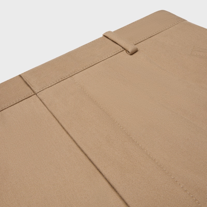 pantaloni cropped montauk in gabardine di cotone e lana