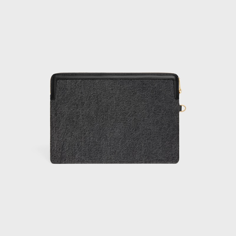 borsa piccola con tracolla cuir triomphe in denim