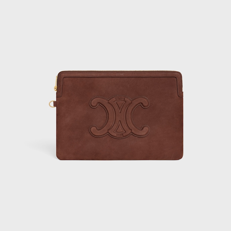 borsa piccola con tracolla cuir triomphe in pelle di vitello martellata