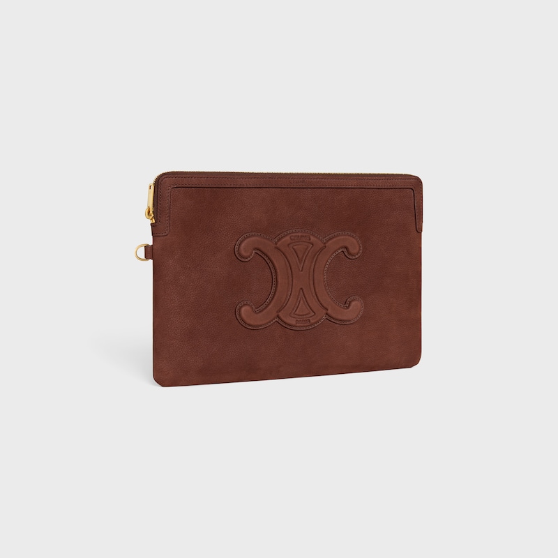 borsa piccola con tracolla cuir triomphe in pelle di vitello martellata