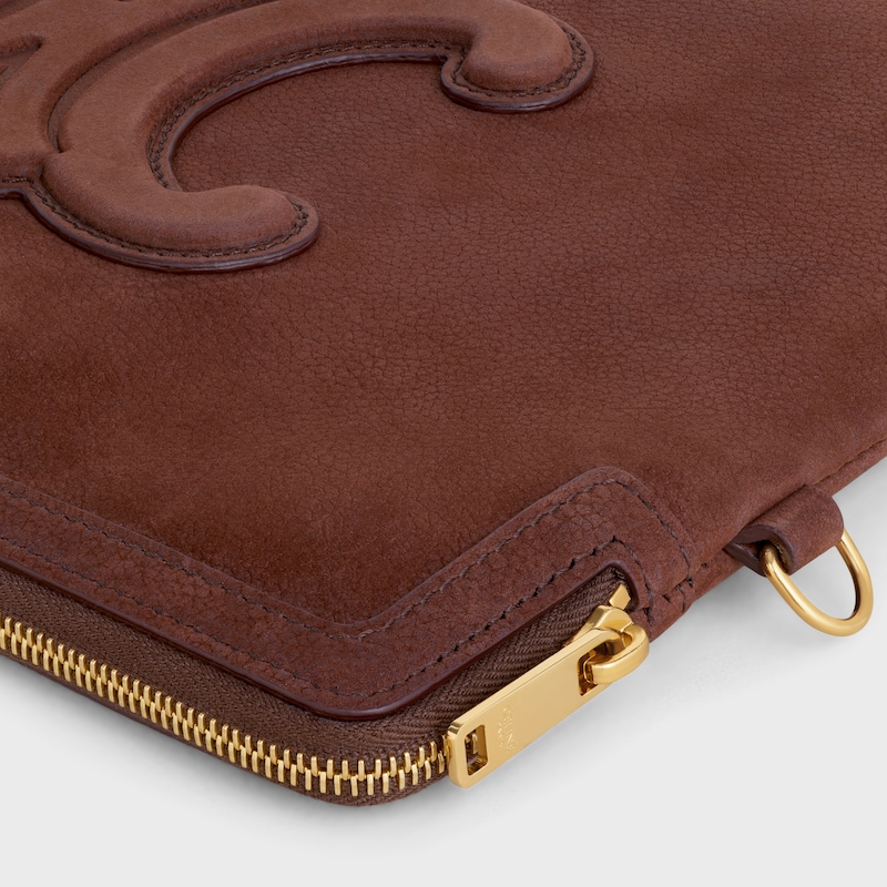 borsa piccola con tracolla cuir triomphe in pelle di vitello martellata