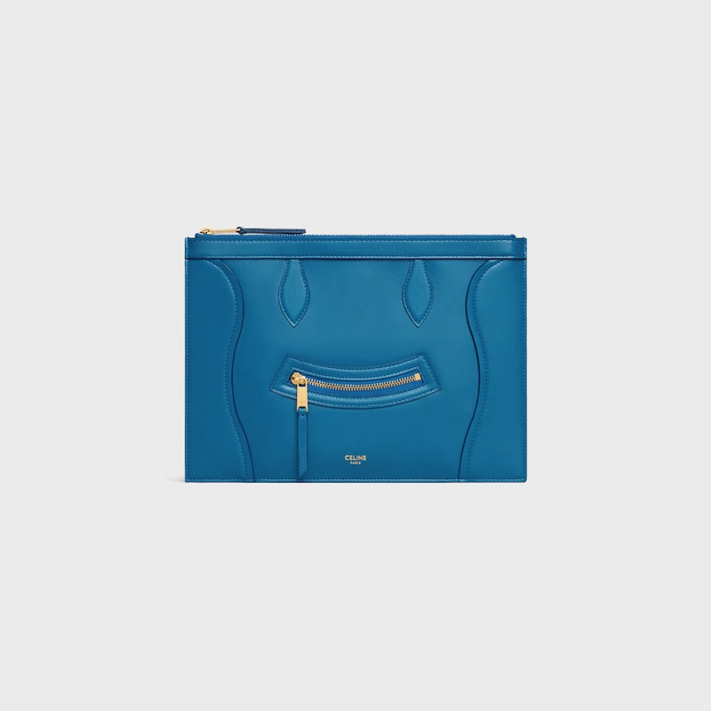 borsa media in pelle di vitello lucida
