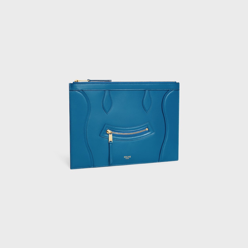 borsa media in pelle di vitello lucida