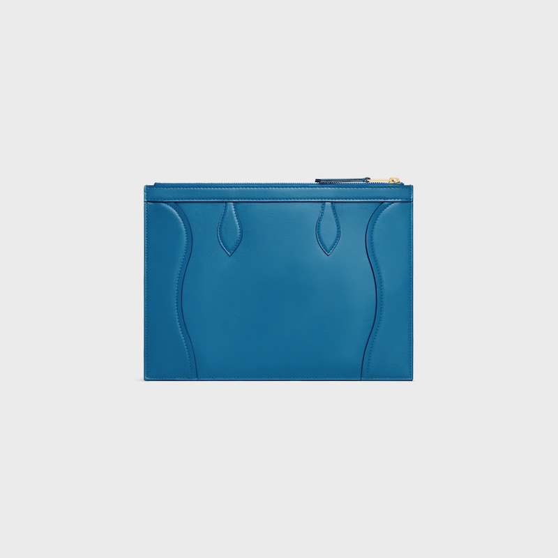 borsa media in pelle di vitello lucida