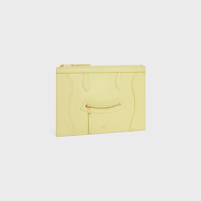 borsa media in pelle di vitello lucida
