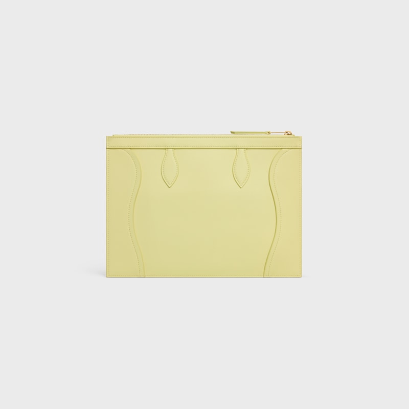 borsa media in pelle di vitello lucida
