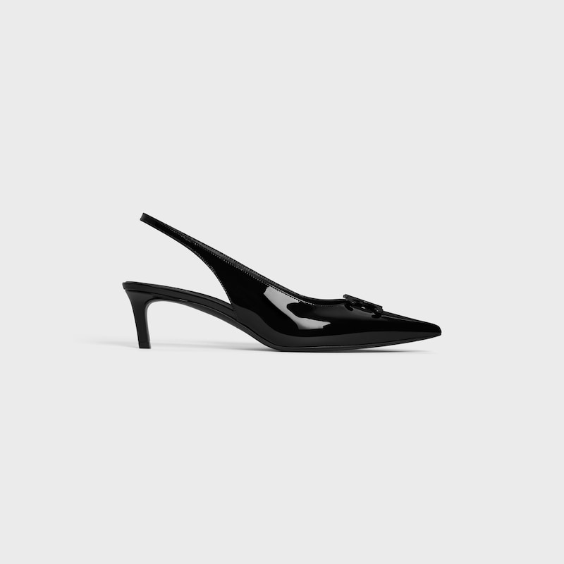 celine alma triomphe slingback in pelle di vitello verniciata