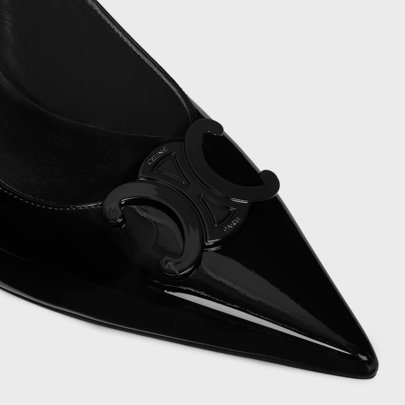 celine alma triomphe slingback in pelle di vitello verniciata