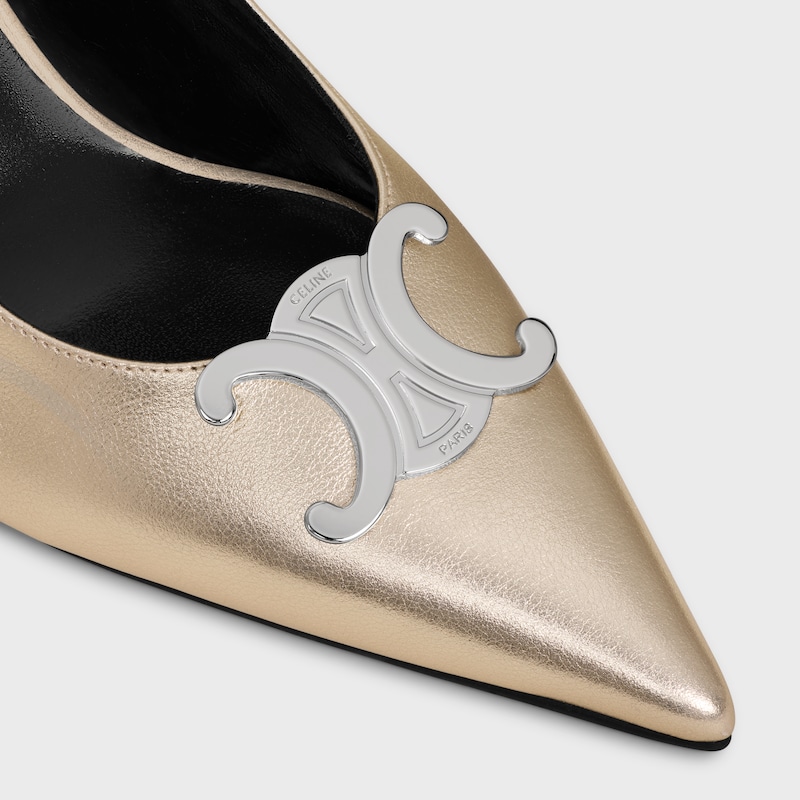 celine alma triomphe slingback in pelle di vitello laminata