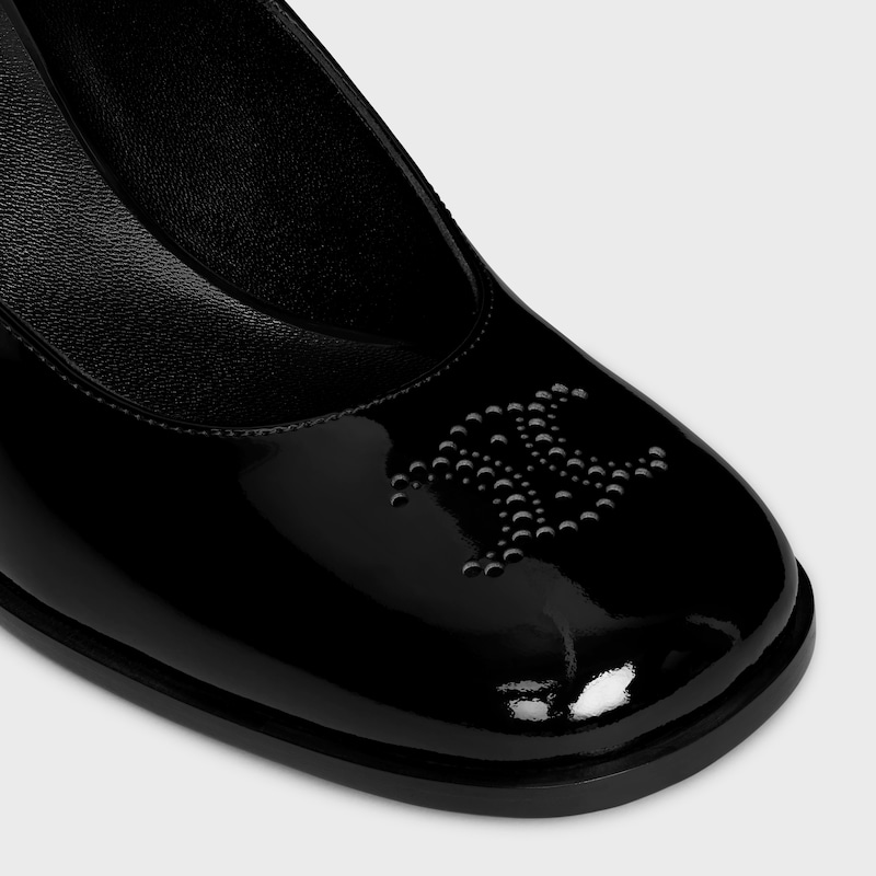 celine lily perforated triomphe babies in pelle di vitello verniciata