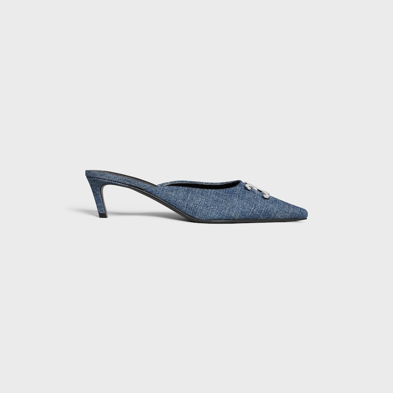 mule celine alma triomphe in denim