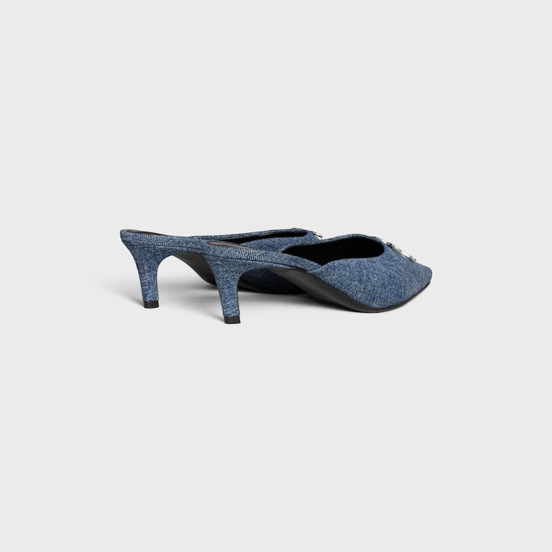 mule celine alma triomphe in denim