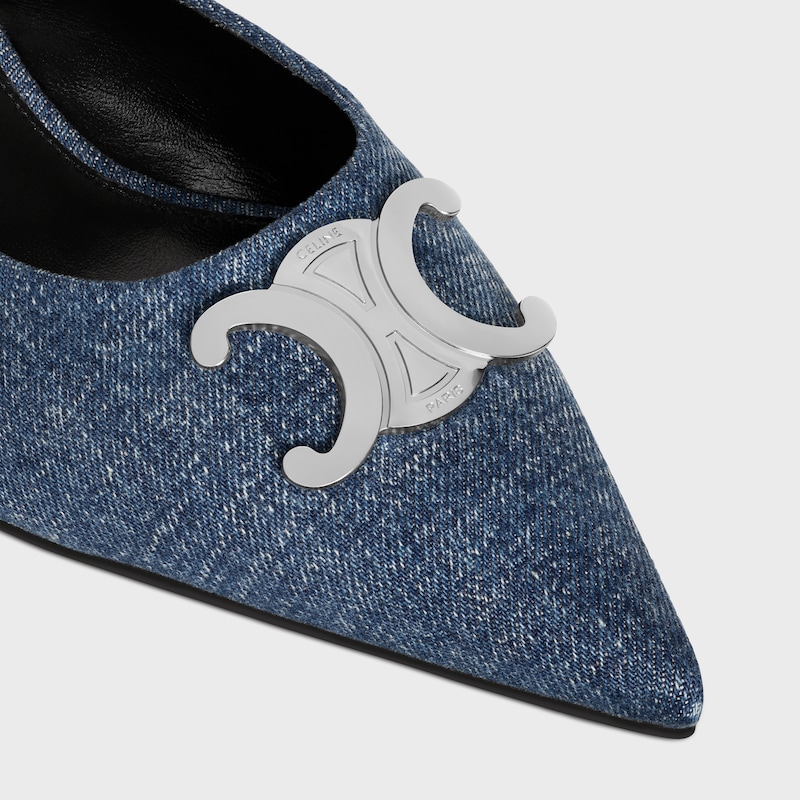 mule celine alma triomphe in denim