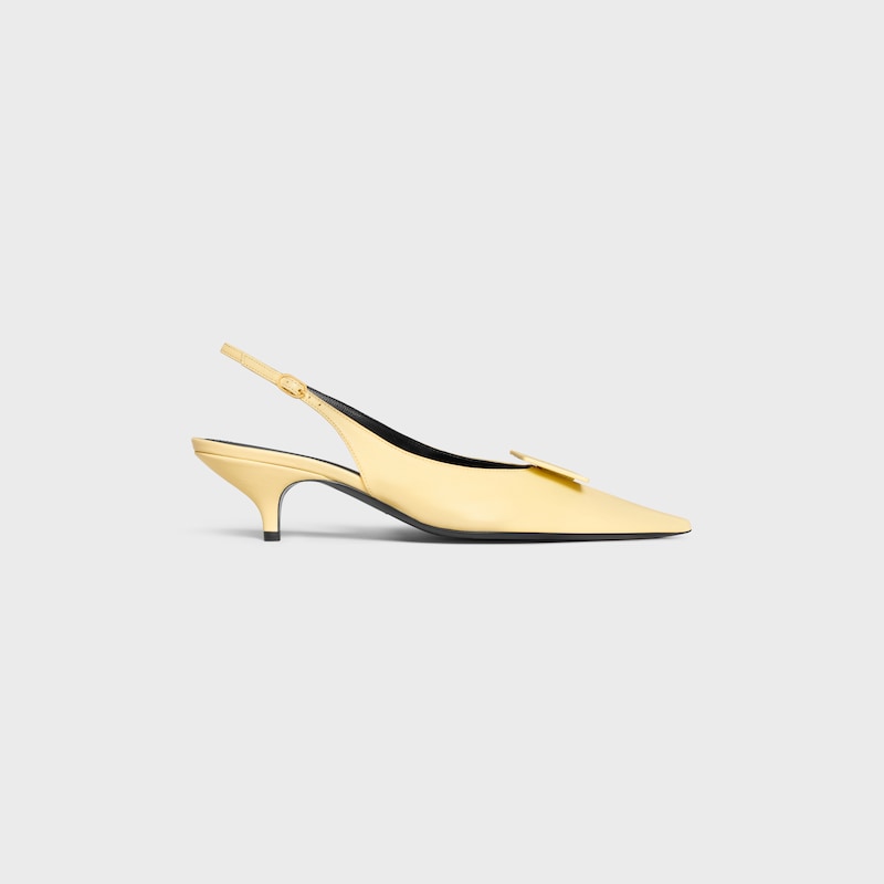 signature - slingback con etichetta in pelle di agnello