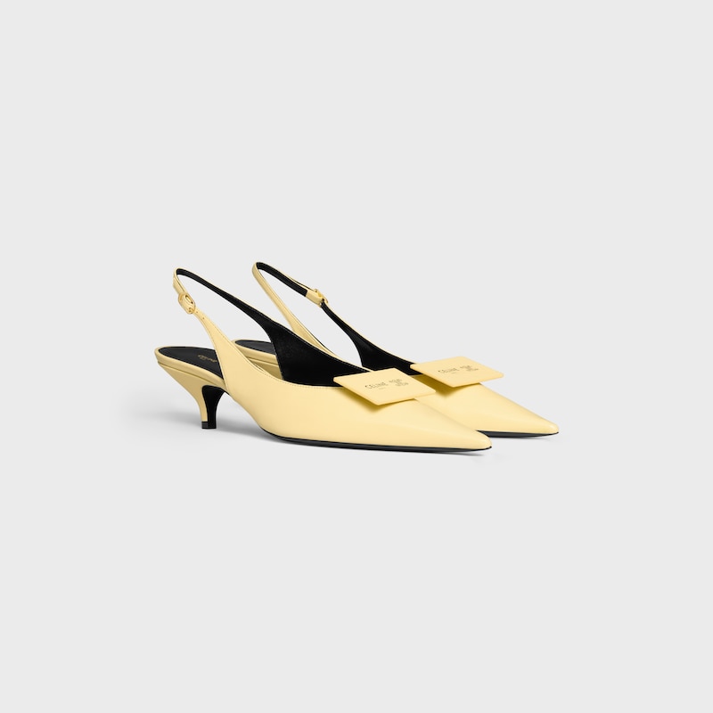 signature - slingback con etichetta in pelle di agnello