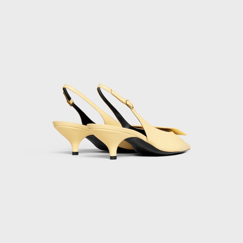 signature - slingback con etichetta in pelle di agnello