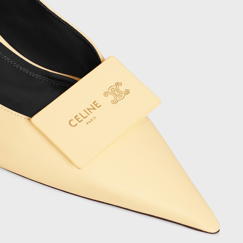 signature - slingback con etichetta in pelle di agnello