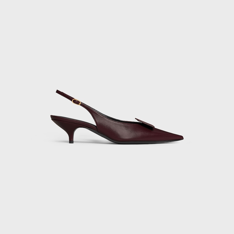 signature - slingback con etichetta in pelle di agnello